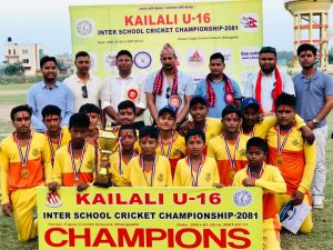 कैलाली यू–१६ क्रिकेट – सचिन भट्टको अलराउन्ड प्रदर्शनमा लिटिल फ्लावर स्कुललाई उपाधी