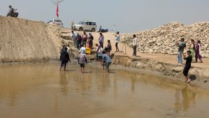 बस्ती र उर्बर भूमि जोगाउन तटबन्ध निर्माण कार्य सुरु