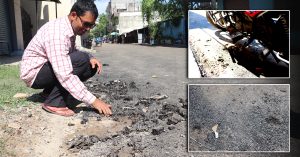 अत्तरियामा असार पहिलो साता गरेको कालोपत्रे उप्किन थाल्यो