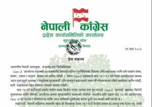 शान्ति, एकता र पुनर्निर्माणमा जुट्न नेपाली कांग्रेस सुदूरपश्चिमको अपिल