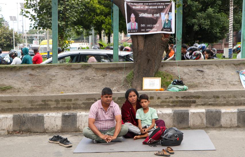 छोराको न्यायका लागि चार दिनदेखि माइतीघरमा धर्नामा राजमती