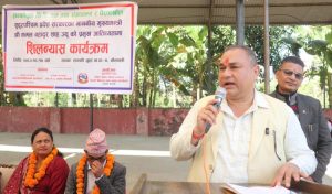 लम्कीचुहामा सिटी हल र सङ्ग्रहालय निर्माणको मुख्यमन्त्री शाहद्वारा शिलान्यास