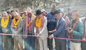 बाजुराको मार्तडी–कोल्टी सडकखण्डको अनाई खोलामा पक्की पुल उद्घाटन