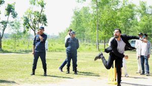 खेलकुदमन्त्री पोखरेलद्धारा फाप्लाको निरीक्षण